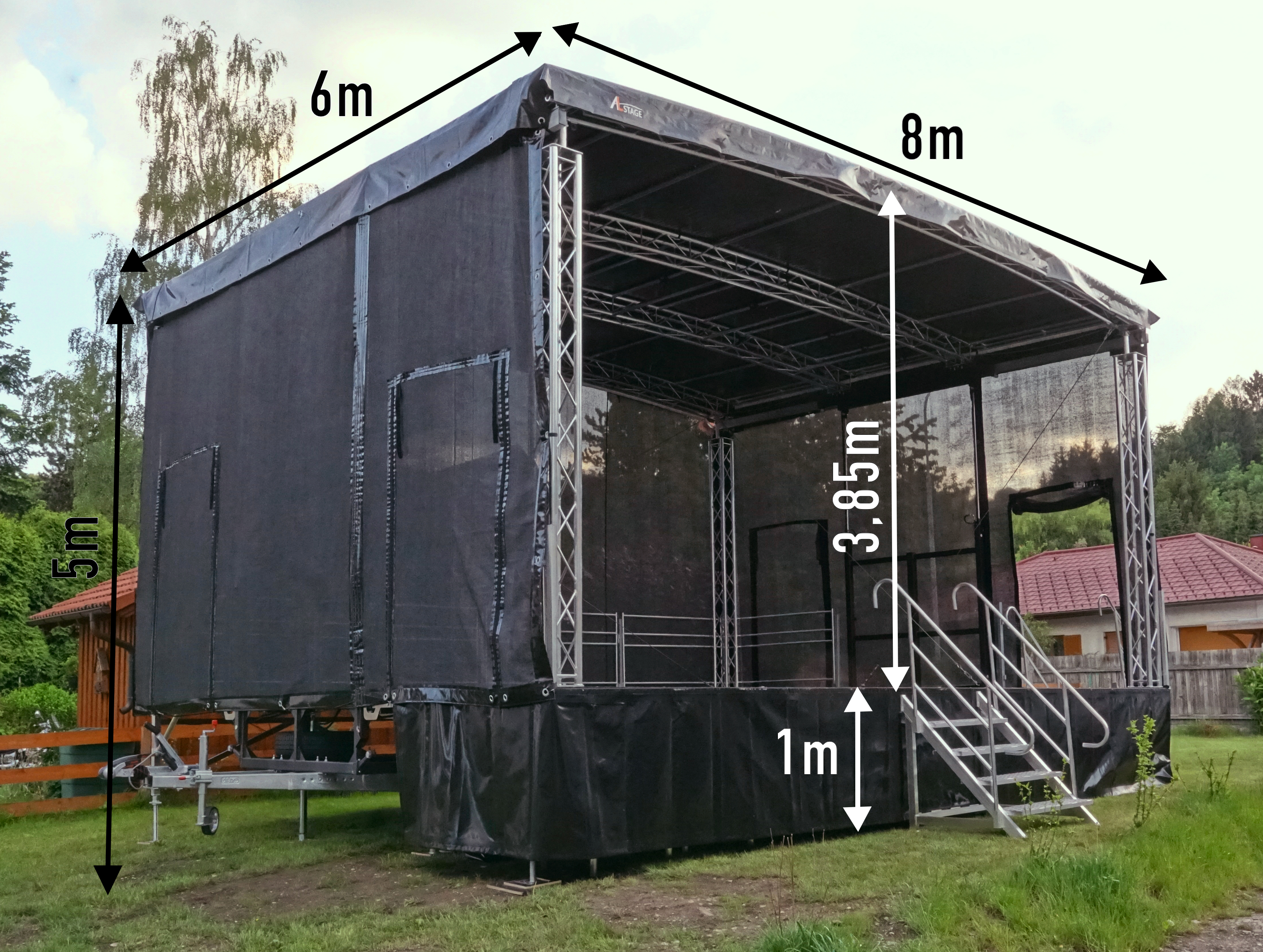mobile Bühne Maße